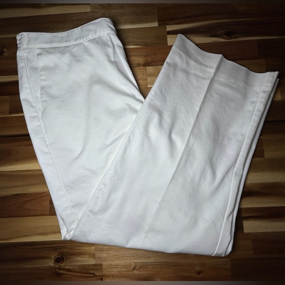 Alfred Dunner Estate of Mind Pull On Oyster White Trousers High-Rise Waist Sz18P - Picture 5 of 11